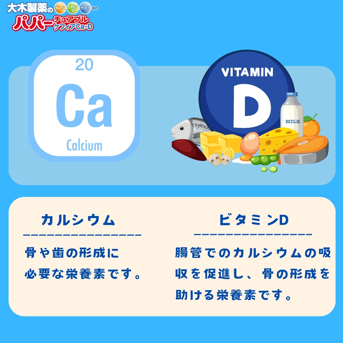 パパーチュアブルケフィアCa +D
