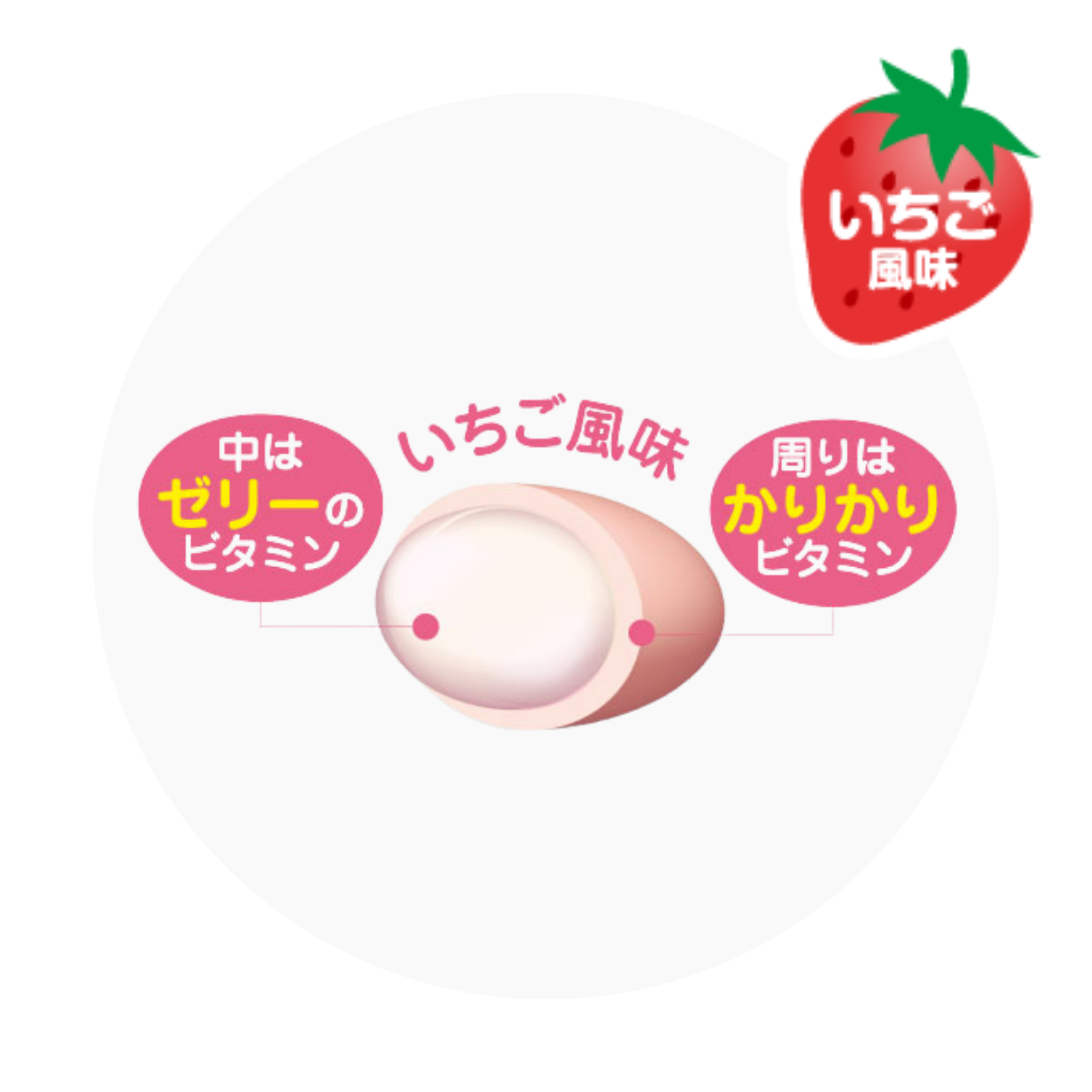 【教育機関限定】ﾊﾟﾊﾟｰﾋﾞﾀﾐﾝｾﾞﾘｰ いちご風味